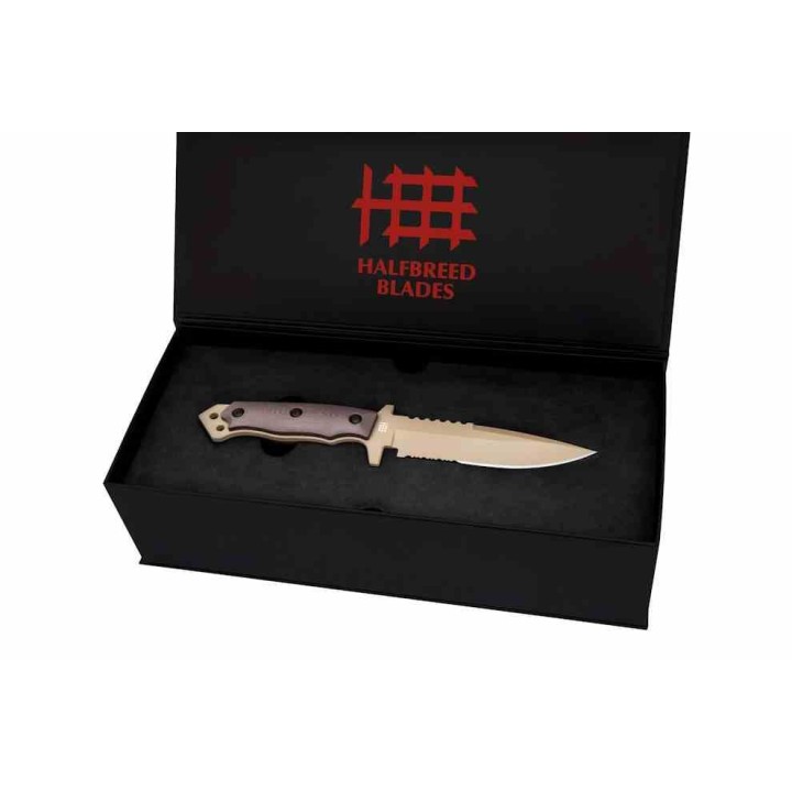 Couteau Halfbreed Blades Medium Infantry Dark Earth Lame Acier K110 Combo Etui Kydex Australia HBBMIK03DE - Livraison Gratuite