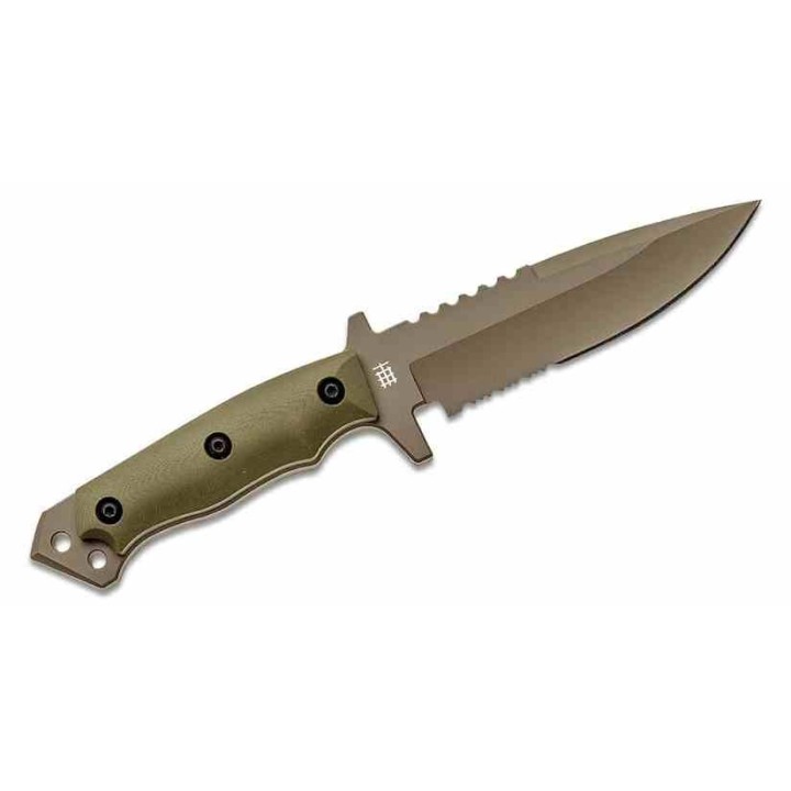 Couteau Halfbreed Blades Medium Infantry Od Green Lame Acier K110 Combo Etui Kydex Australia HBBMIK03OD - Livraison Gratuite