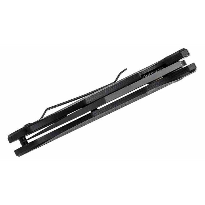 Couteau BLACKHAWK Be-Wharned A/O Black Lame Acier D2 Combo Wharncliffe Manche G10 Clip BH15BW211BK - Livraison Gratuite