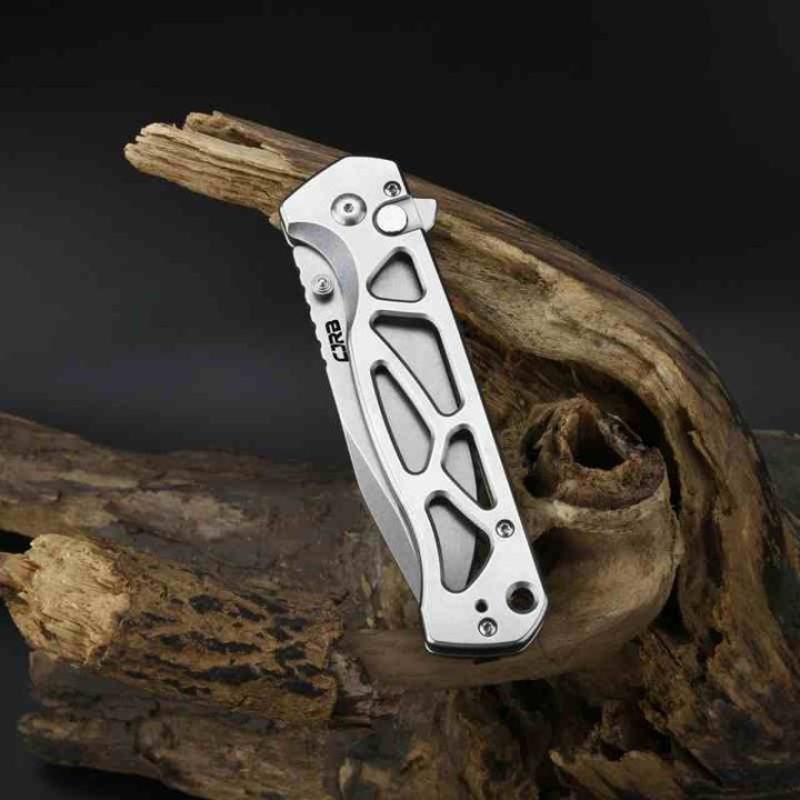 Couteau CJRB Chord Steel Lame Acier AR-RPM9 SW Manche Acier IKBS Button Lock Clip J1927ST - Livraison Gratuite