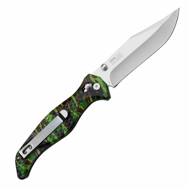 Couteau Tac Force Rapid Lock Camo Lame Acier 3Cr13 Manche Nylon IKBS Clip TF1046C - Livraison Gratuite