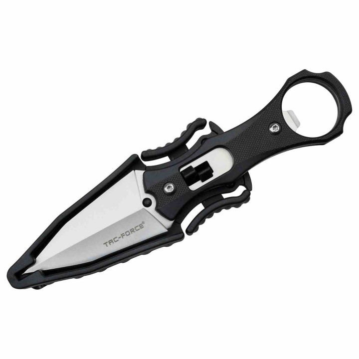 Lot de 2 Couteau Dague Tac Force Lame Spear Point Acier 3Cr13 Manche Abs Etui ABS TFFIX020BK - Livraison Gratuite