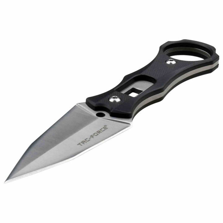 Lot de 2 Couteau Dague Tac Force Lame Spear Point Acier 3Cr13 Manche Abs Etui ABS TFFIX020BK - Livraison Gratuite