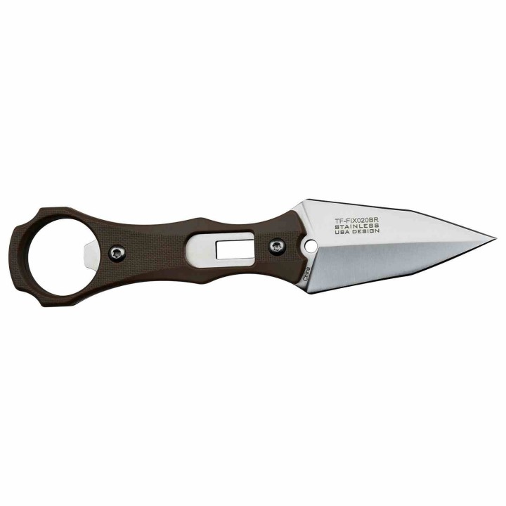 Lot de 2 Couteau Dague Tac Force Lame Spear Point Acier 3Cr13 Manche Abs Etui ABS TFFIX020BR - Livraison Gratuite