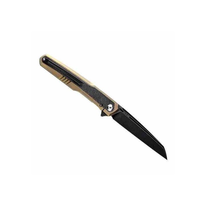 Couteau Kansept Arcus Gold Manche Titane/FCarbone Lame Acier CPM-S35VN IKBS Framelock Clip K1046A4 - Livraison Gratuite
