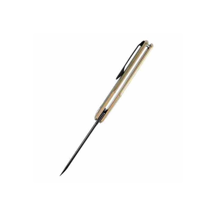Couteau Kansept Arcus Gold Manche Titane/FCarbone Lame Acier CPM-S35VN IKBS Framelock Clip K1046A4 - Livraison Gratuite