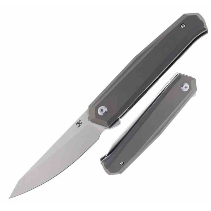 Couteau Kansept Integra Bronze Manche Titane Lame Acier M390 IKBS Framelock Clip K1042A2 - Livraison Gratuite