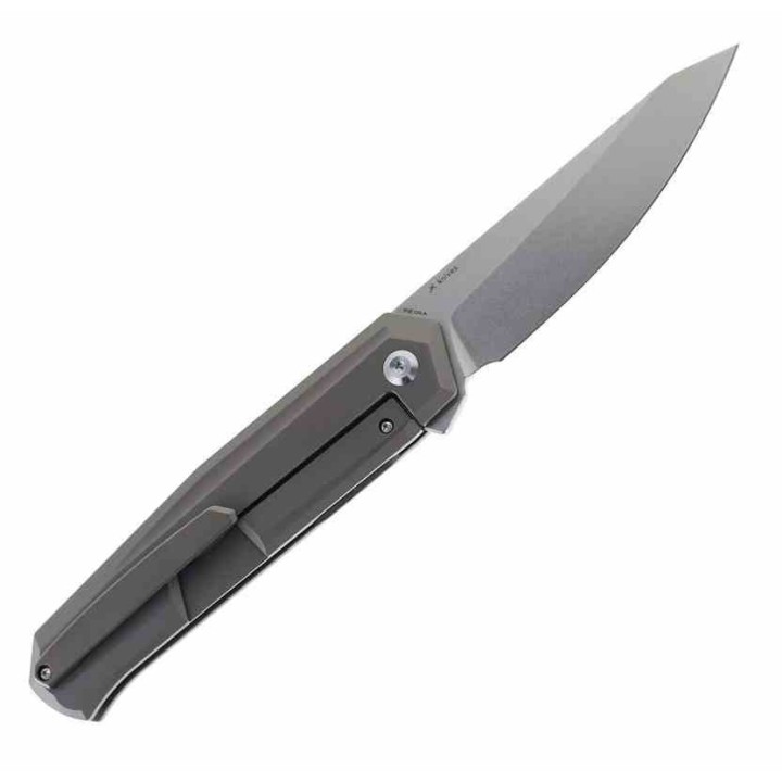 Couteau Kansept Integra Bronze Manche Titane Lame Acier M390 IKBS Framelock Clip K1042A2 - Livraison Gratuite