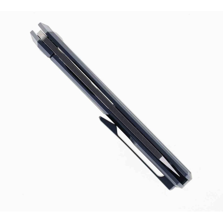 Couteau Kansept Integra Blue Manche Titane Lame Acier M390 IKBS Framelock Clip K1042A3 - Livraison Gratuite