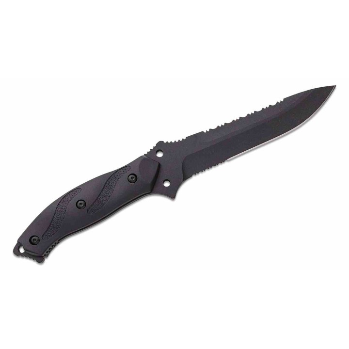 Couteau BLACKHAWK Nightedge Combat Lame Acier D2 Combo Blade Manche Zytel Etui Nylon BH15NE10BK - Livraison Gratuite