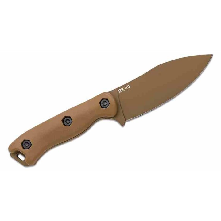 Couteau KA-BAR Becker Nessmuk Tan Lame Acier Carbone 1095 Manche Ultramid Etui Polymer Made USA BKR19 - Livraison Gratuite