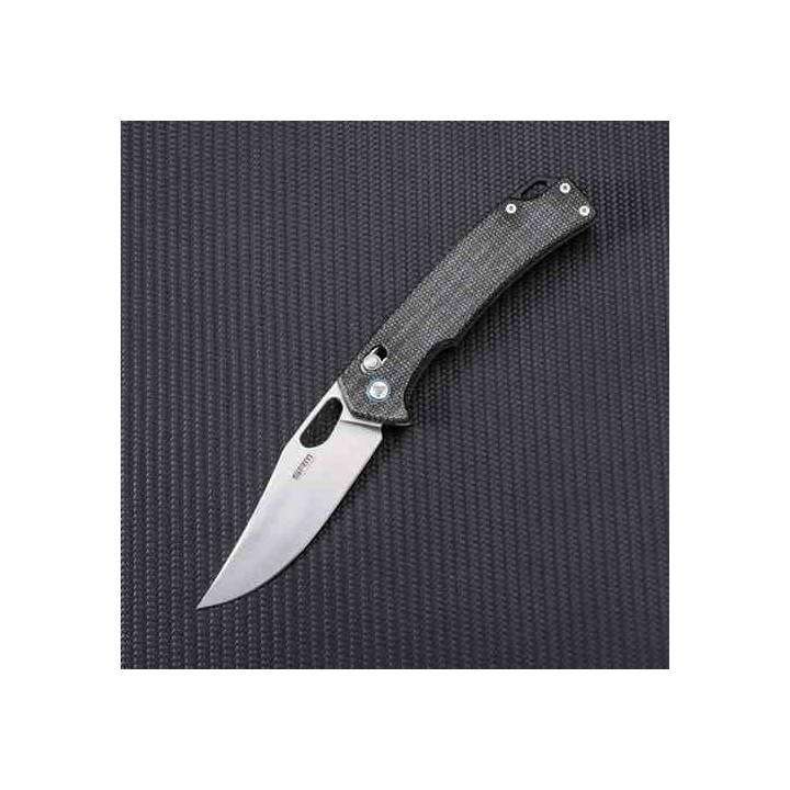 Couteau SRM Knives 9203 MB Ambi Lock Jeans Lame Acier 10Cr15CoMoV Manche Micarta Clip SRM9203MB - Livraison Gratuite
