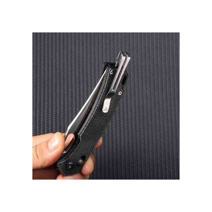 Couteau SRM Knives 9203 MB Ambi Lock Jeans Lame Acier 10Cr15CoMoV Manche Micarta Clip SRM9203MB - Livraison Gratuite