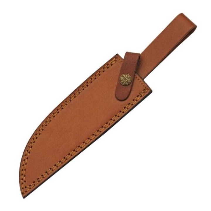 Couteau De Chasse Diamond Bone Hunter Lame Acier Inox Manche Os Etui Cuir PA203468 - Livraison Gratuite
