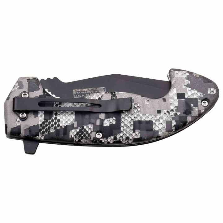 Lot de 3 Couteau Tac-Force A/O Digital Camo Lame Acier 3Cr13 Manche ABS Linerlock TF1043DG - Livraison Gratuite