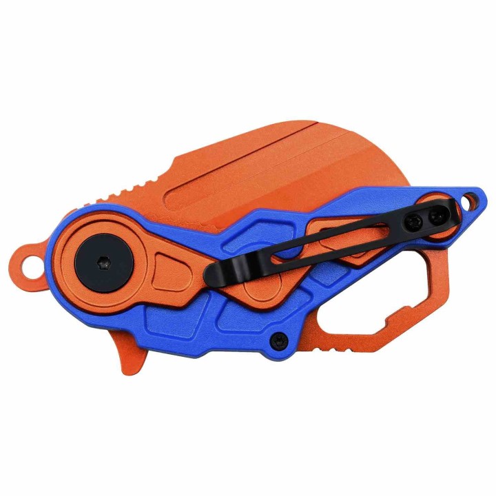 Lot of 3 Couteau Mtech Cleaver Orange A/O Lame Acier 3Cr13 Manche ABS Linerlock Clip MTA1199BOR - Livraison Gratuite