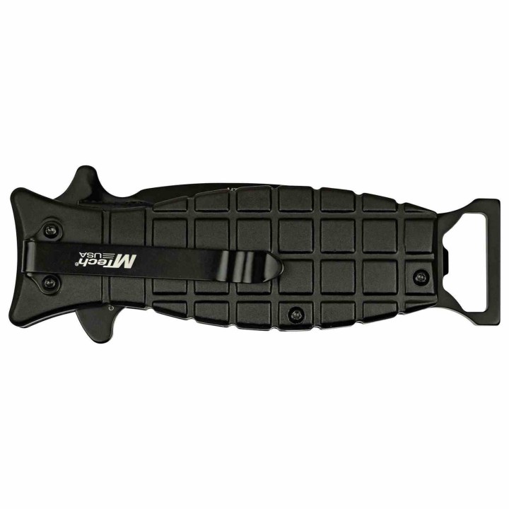Lot de 3 Couteau Mtech Grenade Black A/O Lame Acier 3Cr13 Manche Aluminium Linerlock Clip MTA588BK - Livraison Gratuite
