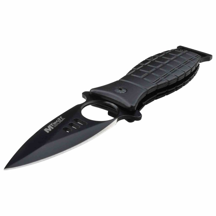 Lot de 3 Couteau Mtech Grenade Black A/O Lame Acier 3Cr13 Manche Aluminium Linerlock Clip MTA588BK - Livraison Gratuite