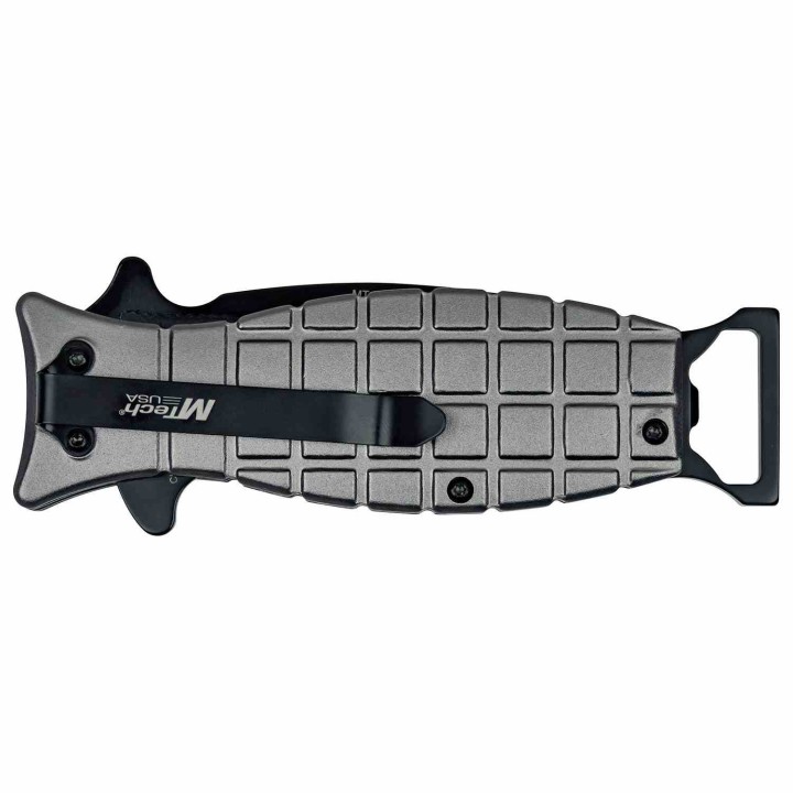 Lot de 3 Couteau Mtech Grenade Gray A/O Lame Acier 3Cr13 Manche Aluminium Linerlock Clip MTA588GY - Livraison Gratuite