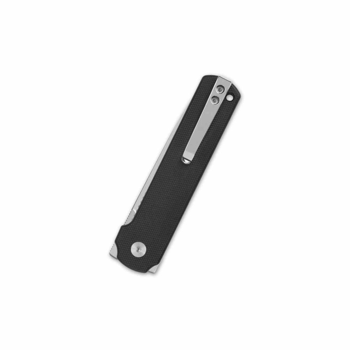 Couteau QSP Lark Black G10 Lame Acier 14C28N Satin IKBS Linerlock Clip QS144A - Livraison Gratuite