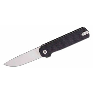 Couteau QSP Lark Black G10 Lame Acier 14C28N Satin IKBS Linerlock Clip QS144A - Livraison Gratuite