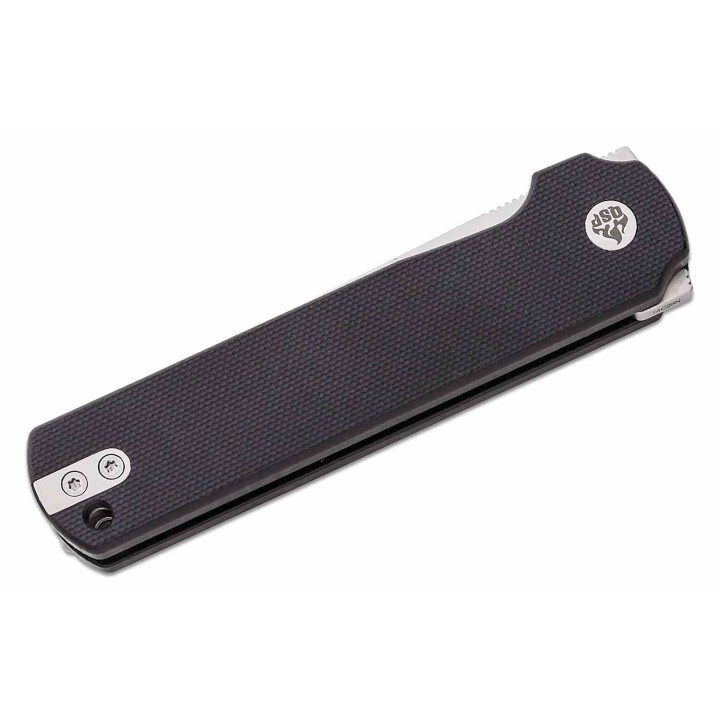 Couteau QSP Lark Black G10 Lame Acier 14C28N Satin IKBS Linerlock Clip QS144A - Livraison Gratuite