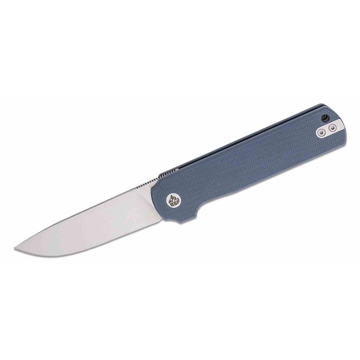 Couteau QSP Lark Gray Manche G10 Lame Acier 14C28N Satin IKBS Linerlock Clip QS144B - Livraison Gratuite
