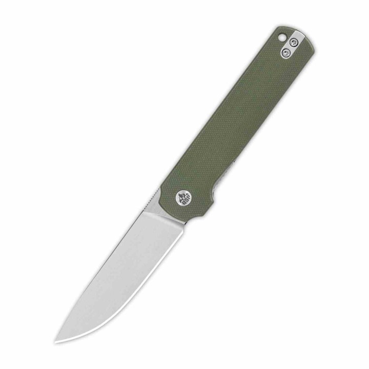Couteau QSP Lark Green Manche G10 Lame Acier 14C28N Satin IKBS Linerlock Clip QS144C - Livraison Gratuite