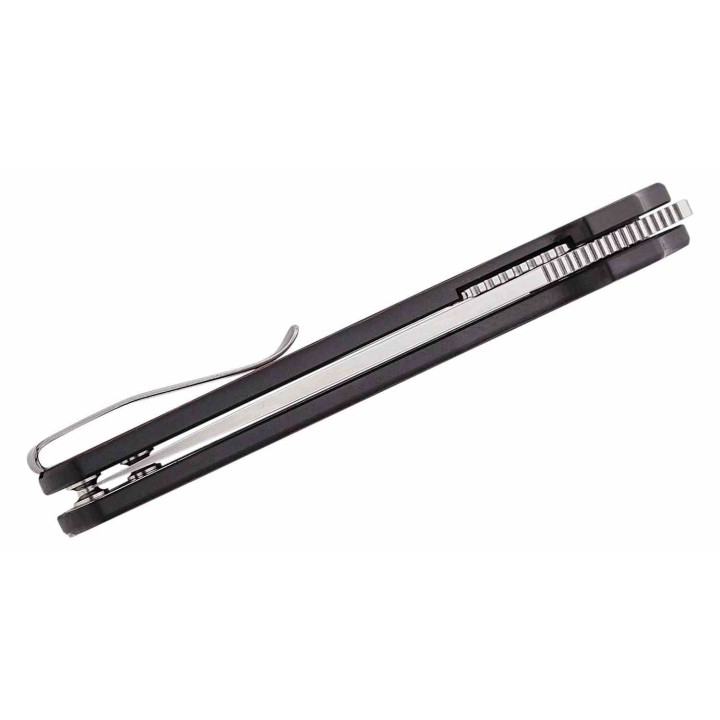Couteau QSP Lark Red/Blk Manche G10/Carbon Fiber Lame Acier 14C28N Satin IKBS Linerlock Clip QS144D - Livraison Gratuite
