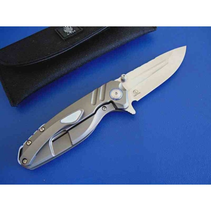 Couteau Kizer Ti'an Titanium Lame Acier S35VN Drop Point Manche Titane IKBS Frame Lock Clip KI3624A1 - Livraison Gratuite