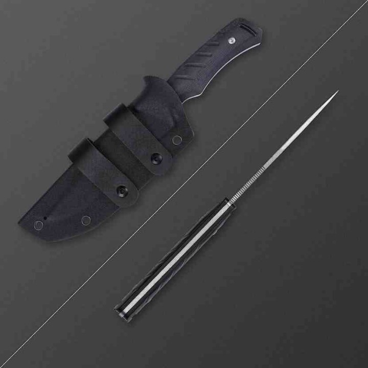 Couteau Kizer Sou'wes' Black Manche G10 Lame Acier D2 Etui Kydex KI1053A1 - Livraison Gratuite