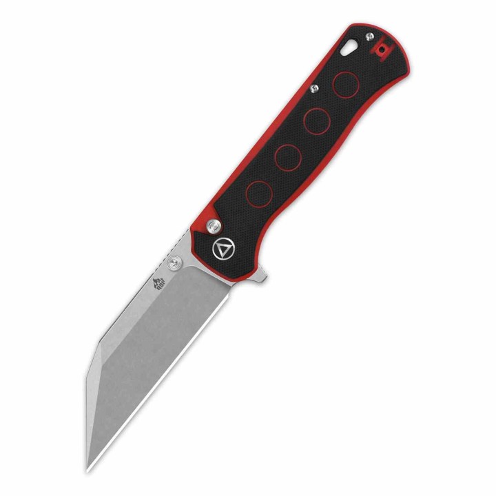 Couteau QSP Swordfish Black/Red Lame Wharncliffe Acier 14C28N Manche G10 IKBS Button Lock Clip QS149A1 - Livraison Gratuite
