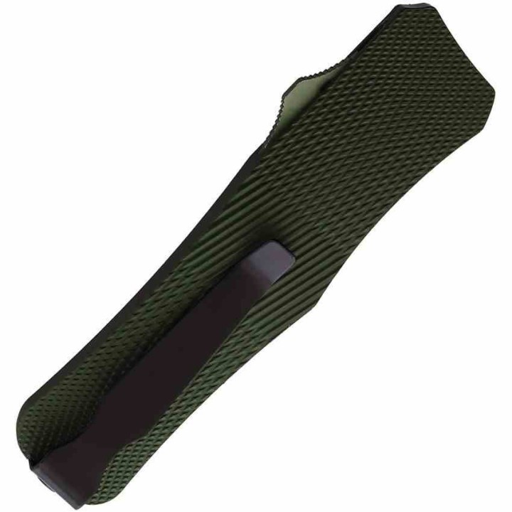 Couteau OTF Automatique Mantis Lame Acier 440C Drop Point Manche Green Alu Clip USA MANOTF815 - Livraison Gratuite