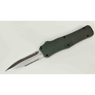 Couteau OTF Automatique Mantis Lame Stiletto Serr Acier 440C Manche Green Alum Clip USA MANOTF816 - Livraison Gratuite