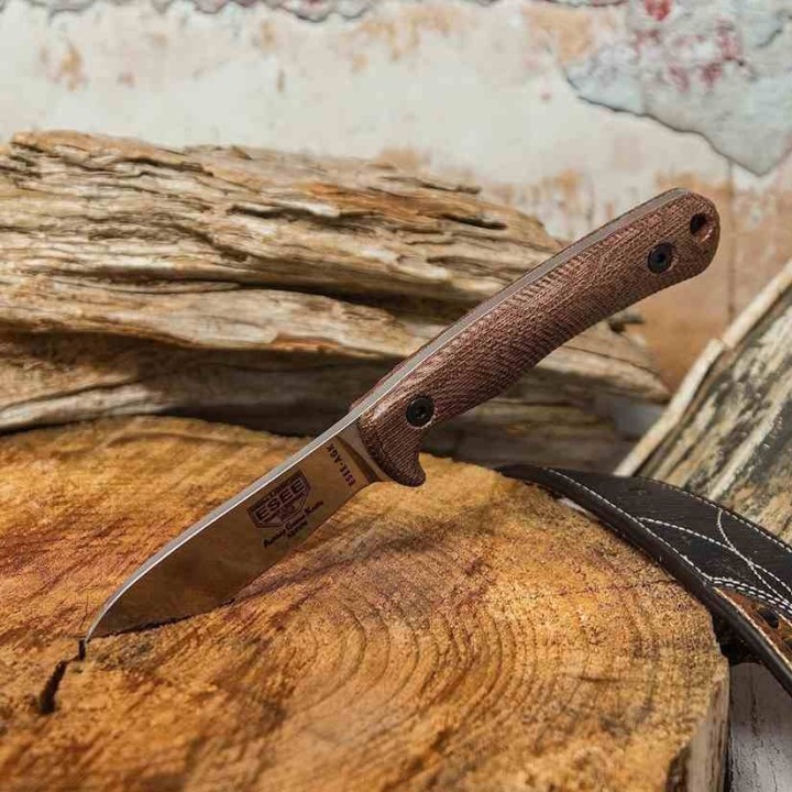 Couteau ESEE Ashley Game Brown Lame Acier S35VN SW Manche G10 Etui Kydex USA ESAGK35V - Livraison Gratuite