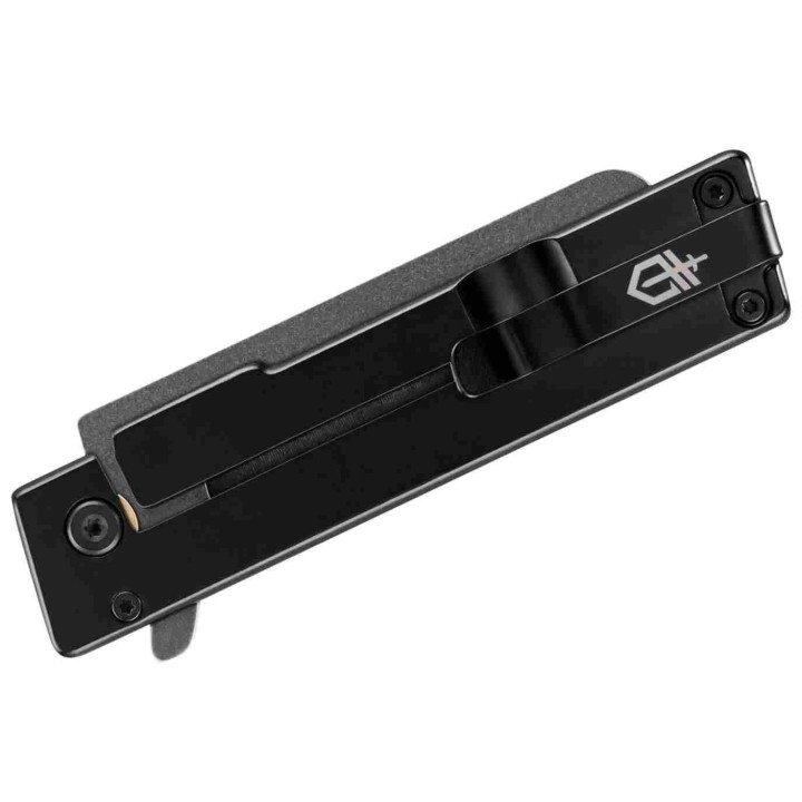 Couteau Gerber Quadrant Black Lame Acier 7Cr17MoV Manche Acier/Bamboo Framelock Clip G1066486 - Livraison Gratuite