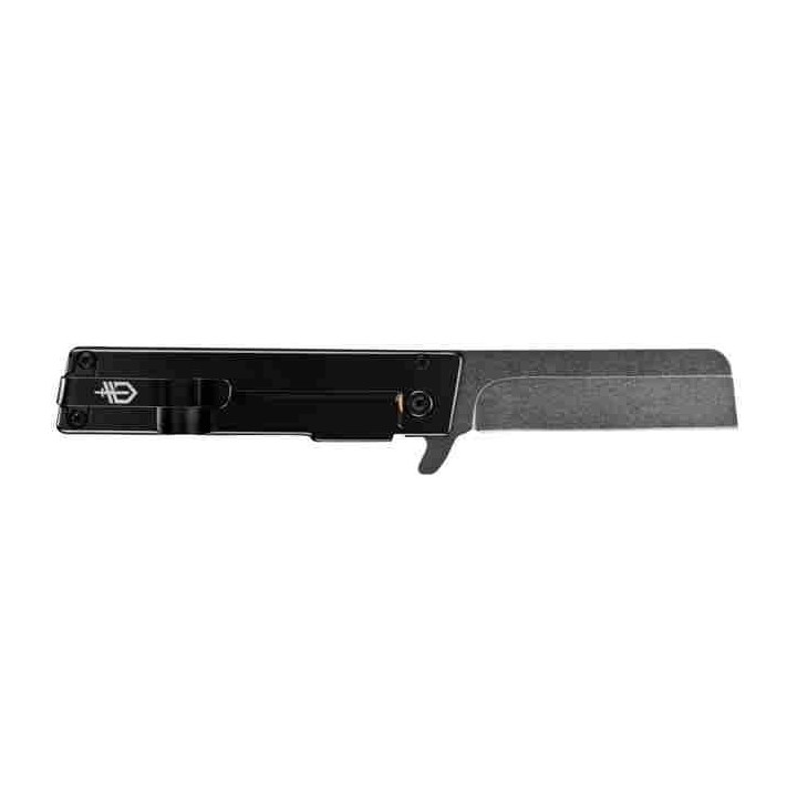 Couteau Gerber Quadrant Black Lame Acier 7Cr17MoV Manche Acier/Bamboo Framelock Clip G1066486 - Livraison Gratuite