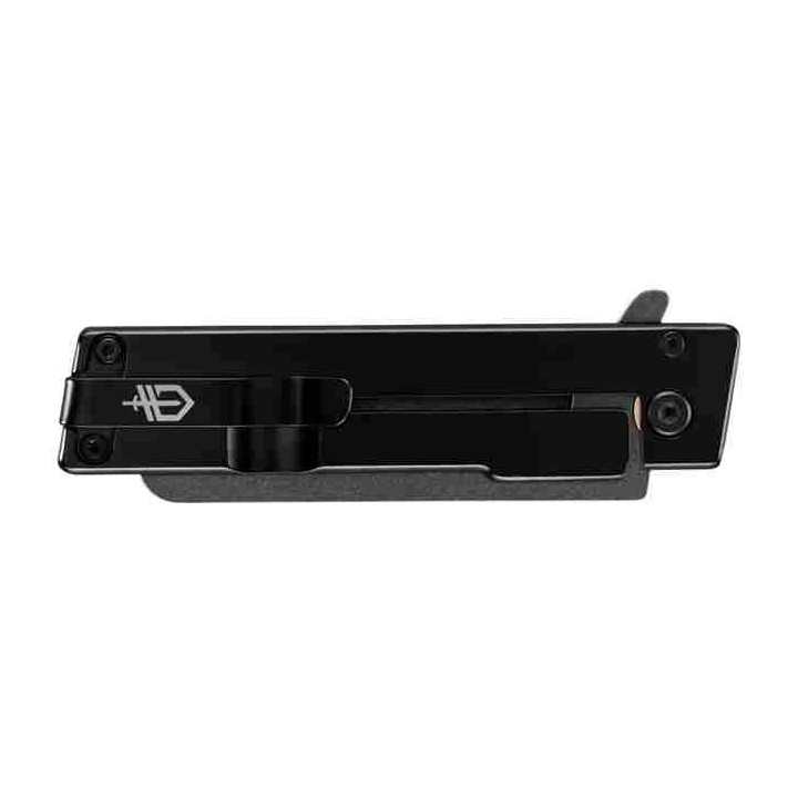 Couteau Gerber Quadrant Black Lame Acier 7Cr17MoV Manche Acier/Bamboo Framelock Clip G1066486 - Livraison Gratuite