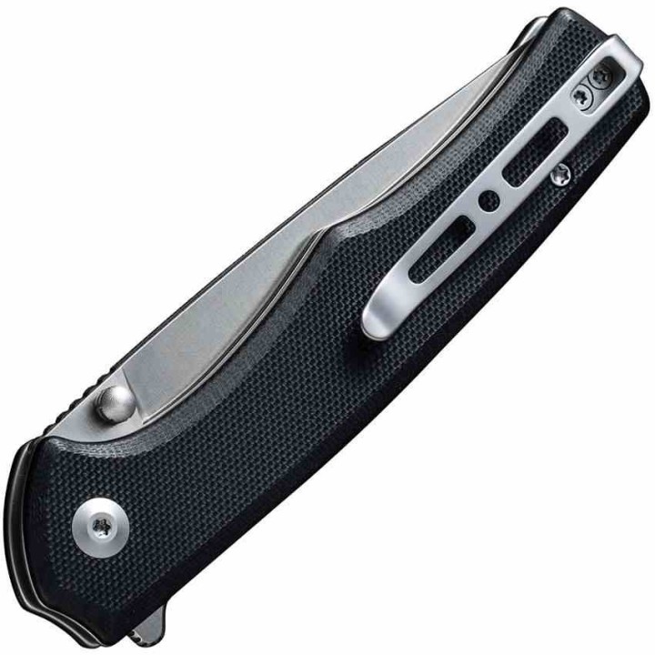 Couteau SENCUT Crowley Black Manche G10 Lame Acier D2 IKBS Button Lock Clip S210124 - Livraison Gratuite