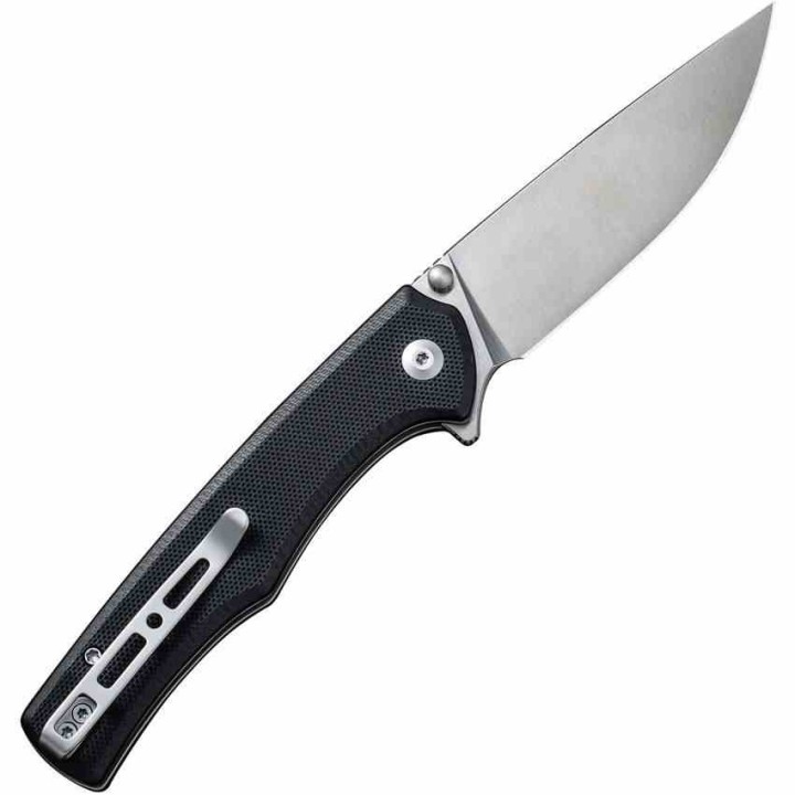 Couteau SENCUT Crowley Black Manche G10 Lame Acier D2 IKBS Button Lock Clip S210124 - Livraison Gratuite