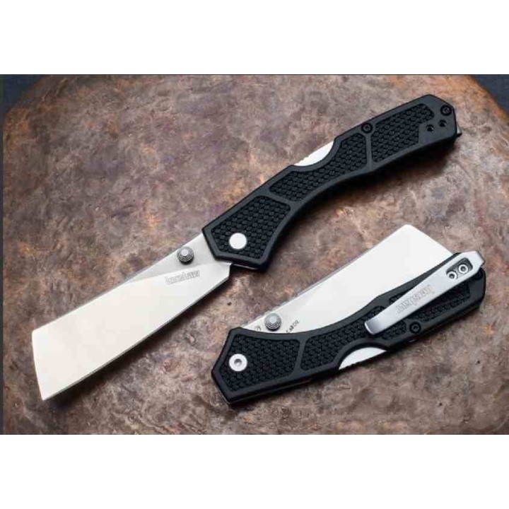 Couteau Kershaw Hatch Cleaver Lame Acier D2 Manche GFN Clip Lockback KS2043 - Livraison Gratuite