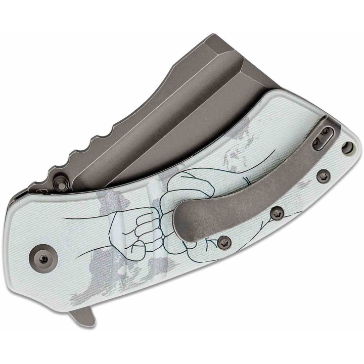 Couteau Kansept Cleavers XL Korvid Jade Manche Parent/Child's Hands G10 Lame Acier 154CM KT1030B5 - Livraison Gratuite