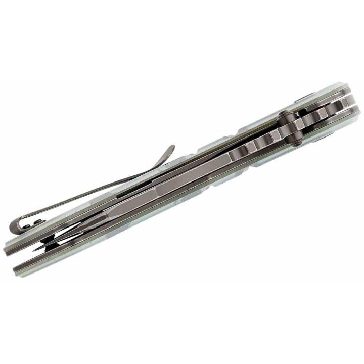 Couteau Kansept Cleavers XL Korvid Jade Manche Parent/Child's Hands G10 Lame Acier 154CM KT1030B5 - Livraison Gratuite