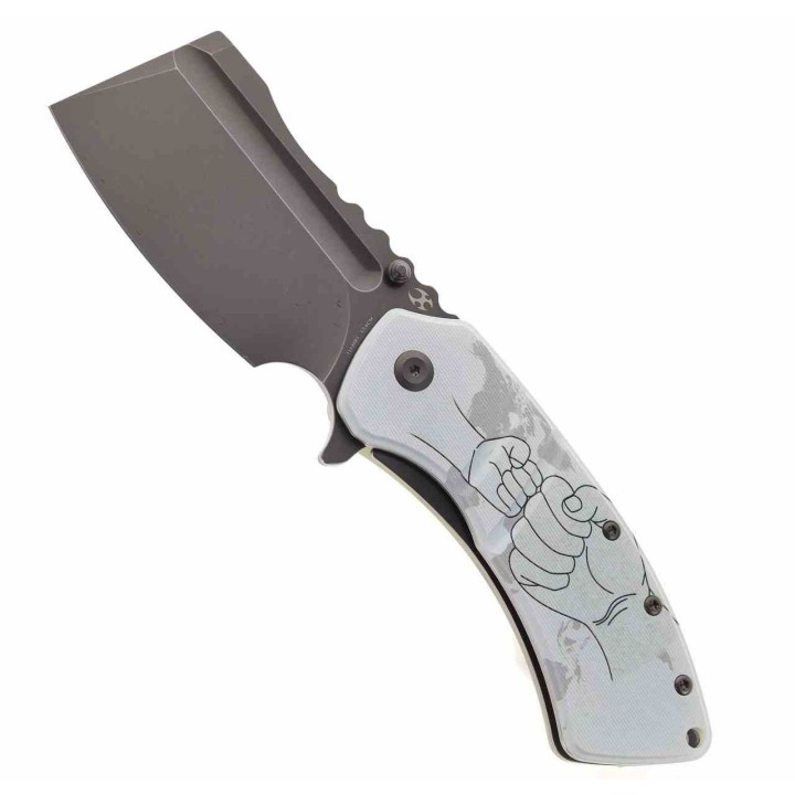 Couteau Kansept Cleavers XL Korvid Jade Manche Parent/Child's Hands G10 Lame Acier 154CM KT1030B5 - Livraison Gratuite