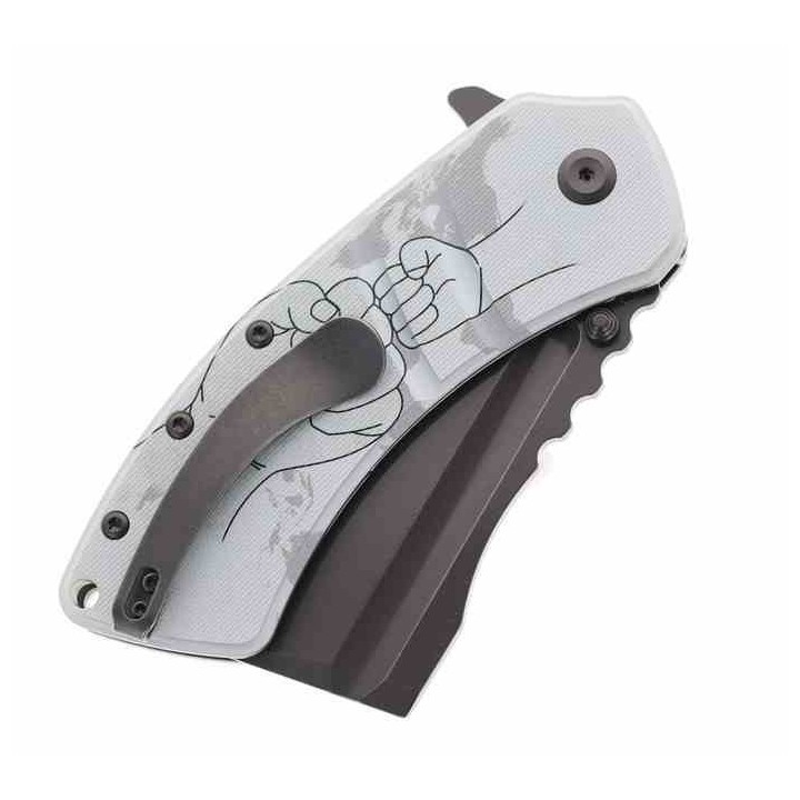 Couteau Kansept Cleavers XL Korvid Jade Manche Parent/Child's Hands G10 Lame Acier 154CM KT1030B5 - Livraison Gratuite