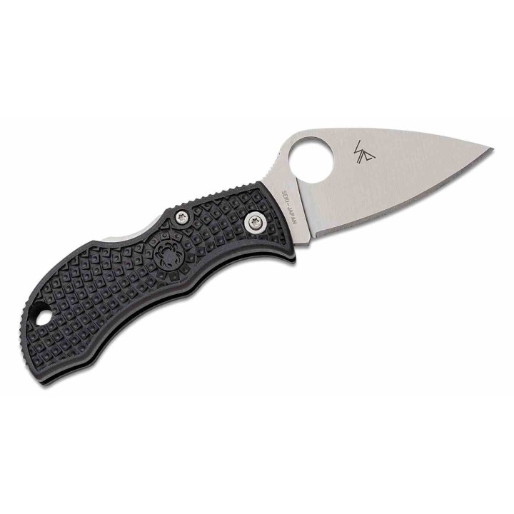 Couteau Spyderco Manbug Lame Acier VG10 Leaf Shaped Plain Manche FRN Lockback Japan SCMBKLFP - Livraison Gratuite