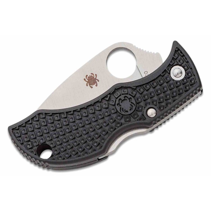 Couteau Spyderco Manbug Lame Acier VG10 Leaf Shaped Plain Manche FRN Lockback Japan SCMBKLFP - Livraison Gratuite