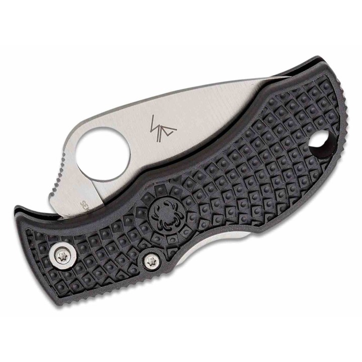 Couteau Spyderco Manbug Lame Acier VG10 Leaf Shaped Plain Manche FRN Lockback Japan SCMBKLFP - Livraison Gratuite