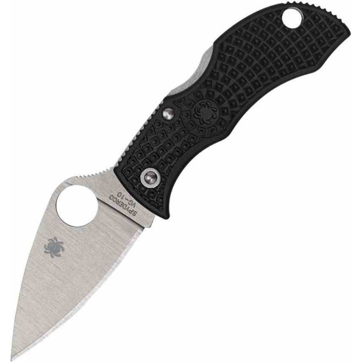 Couteau Spyderco Manbug Lame Acier VG10 Leaf Shaped Plain Manche FRN Lockback Japan SCMBKLFP - Livraison Gratuite