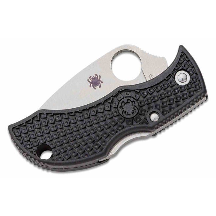 Couteau Spyderco Manbug Lame Acier VG10 Leaf Shaped Serrated Manche FRN Lockback Japan SCMBKLFS - Livraison Gratuite